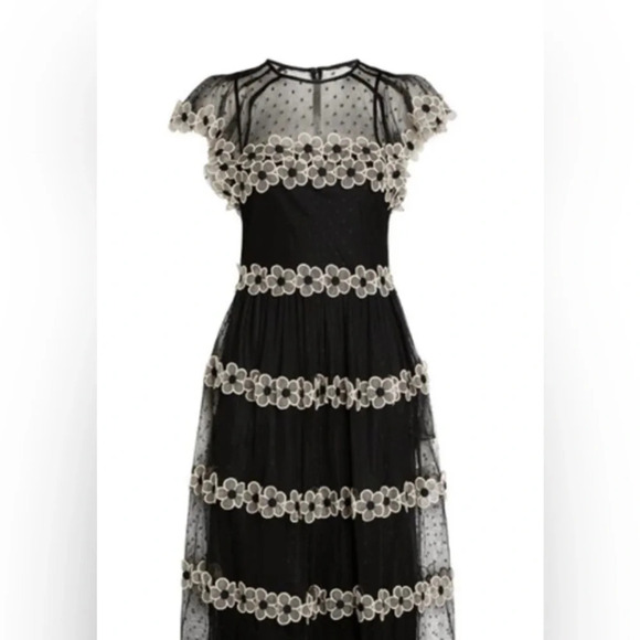 ! Red Valentino dress in tulle with floral applications sz 38 - Picture 1 of 8